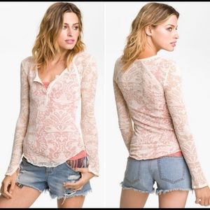 Intimately Free People Burnout Henley - Med